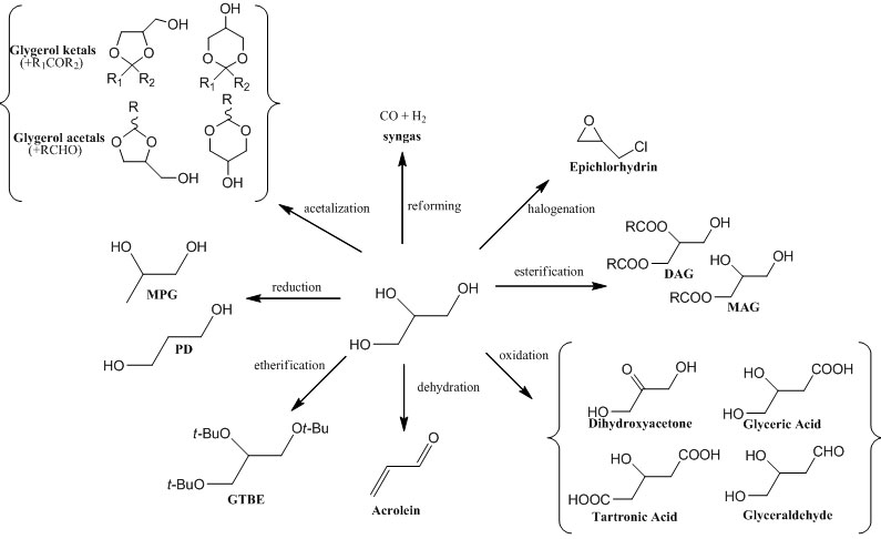 glycerol as building block for new synthesis